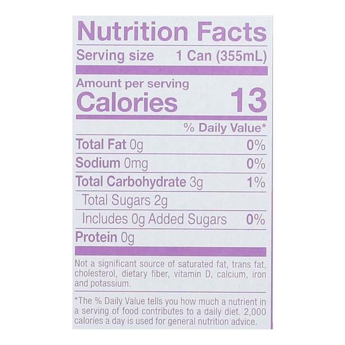 Spindrift - Fruit-Flavored Sparkling WaterBlackberry, 8x12 fl oz - nutrition facts