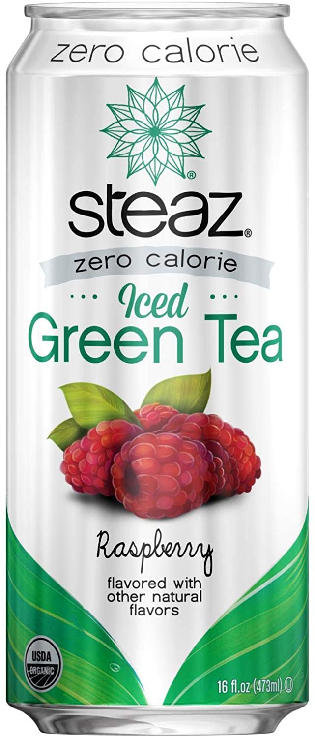 Steaz Zero Calorie Raspberry Iced Green Tea, 6/96 oz | Pack of 4 - Plan-txs