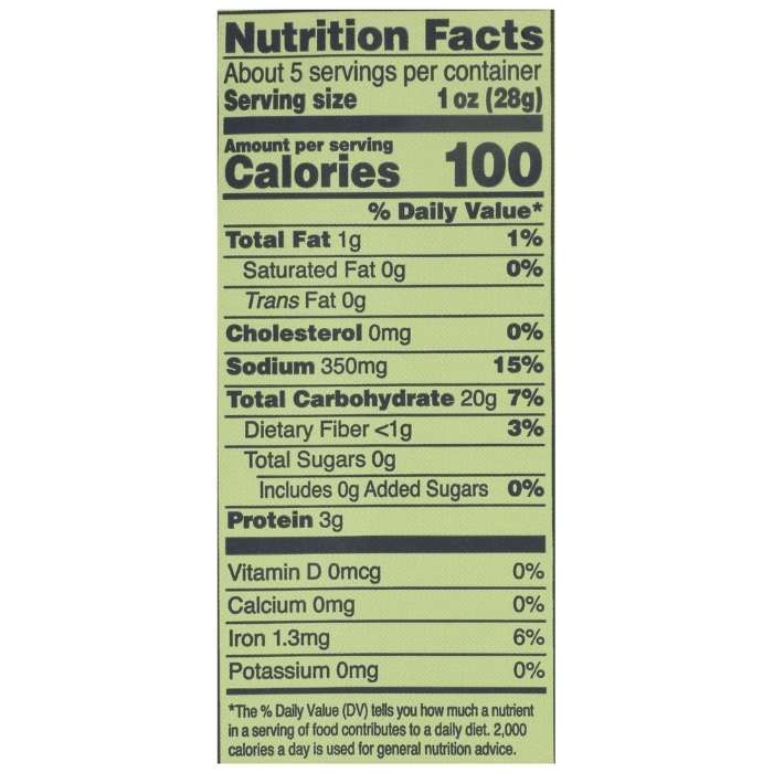 Stellar Braids - Braided Bold & Herby Pretzels, 5oz - nutrition facts