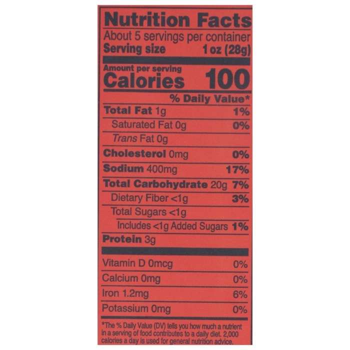Stellar Braids - Braided Sweet & Sparky Pretzels, 5oz - nutrition facts