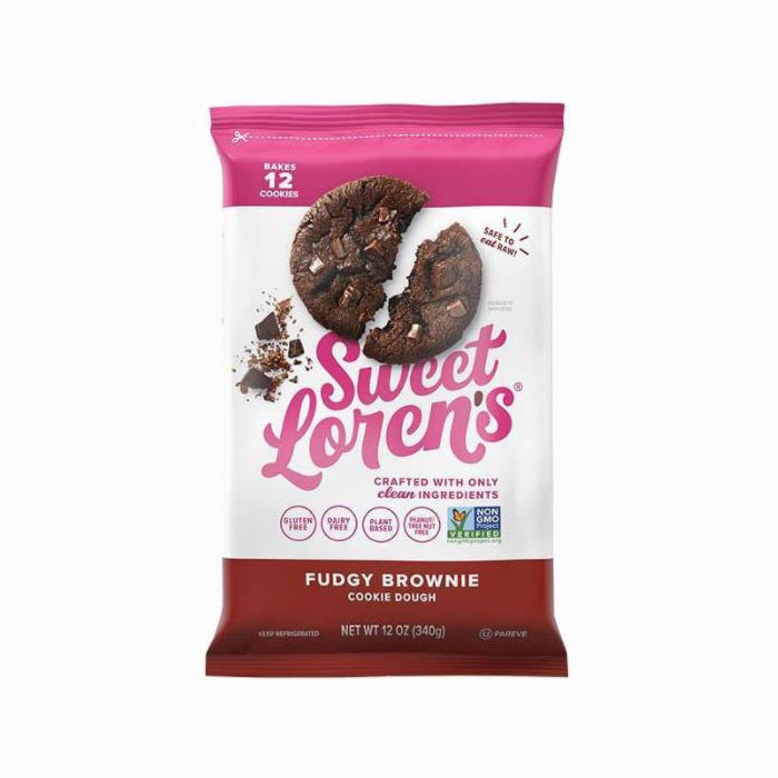 Sweet Loren's - Gluten-Free Cookie Dough - Fudgy Brownie Cookie Dough, 12oz 