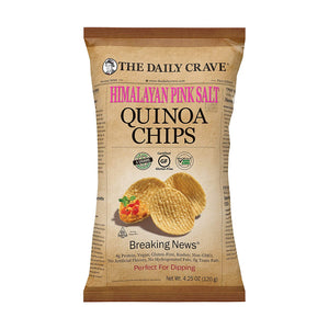 The Daily Crave - Himalayan Pink Salt Quinoa Chips, 4.25 Oz | Pack of 8
