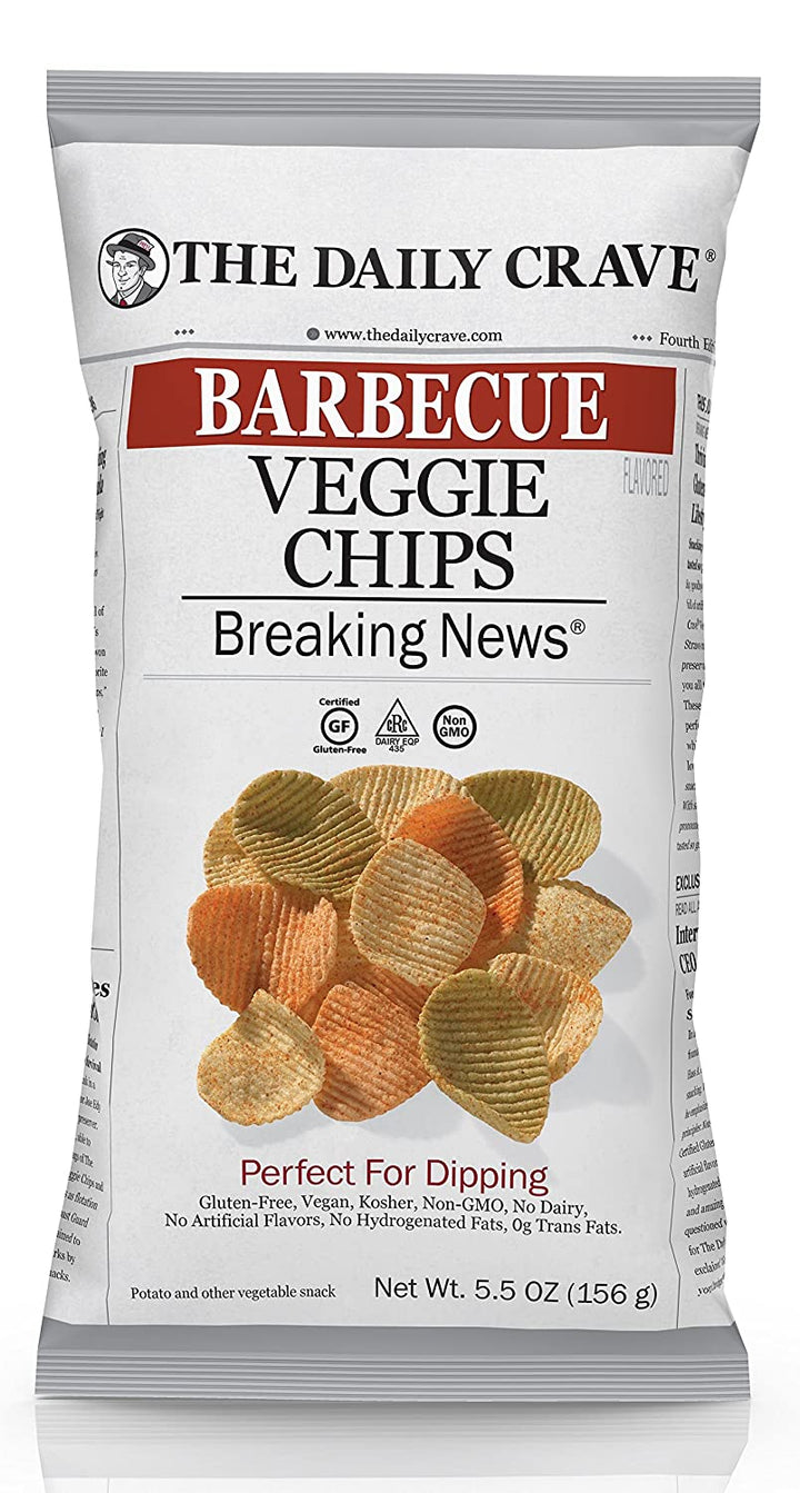 The Daily Crave Veggie Chips Barbecue 5.5 Oz | Pack of 8 - Plan-txs