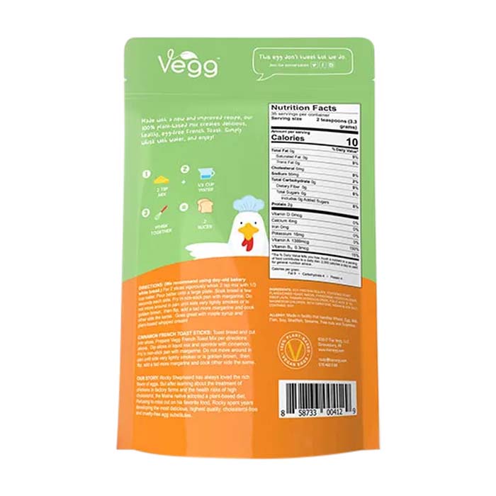 The Vegg - Vegg French Toast Mix ,2oz - Back