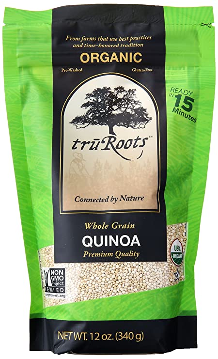 Truroots Organic Whole Grain Quinoa 12oz
 | Pack of 6 - Plan-txs