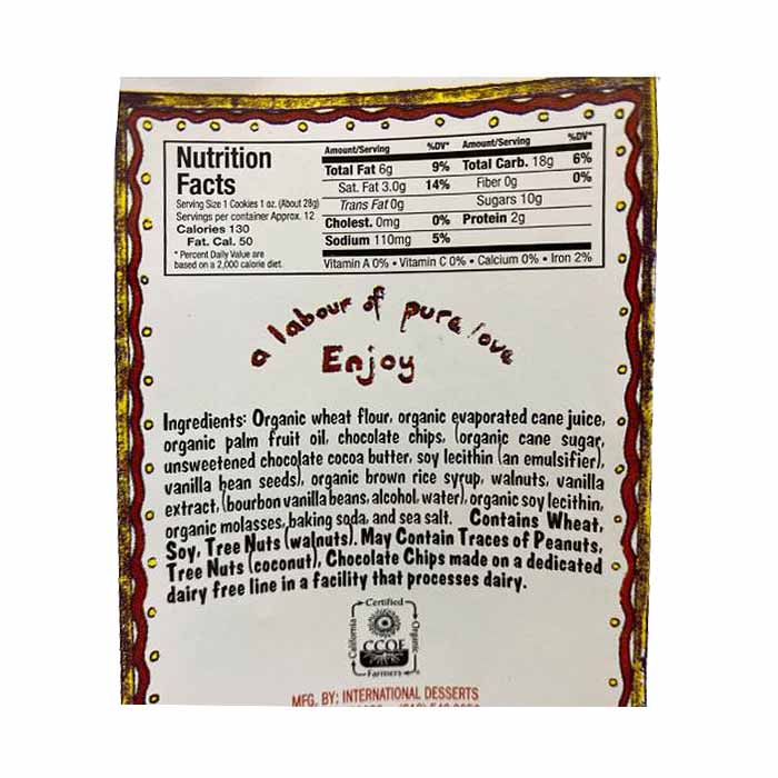 Uncle Eddie's - Cookies - Chocolate Chip With Walnuts, 12oz - back