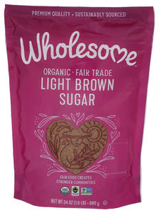 Wholesome - Organic Light Brown Sugar,24 Oz | Pack of 3
