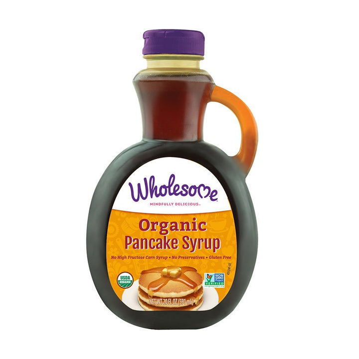 Wholesome, Organic Pancake Syrup, 20 fl oz | Pack of 6 - Plan-txs